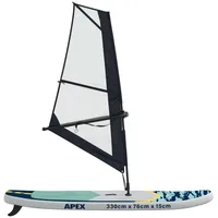 vidaXL SUP Board Aufblasbares Paddelboard mit Segel APEX 330 x 76 x 15 cm Blau