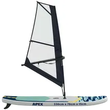vidaXL SUP Board Aufblasbares Paddelboard mit Segel APEX 330 x 76 x 15 cm Blau