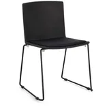 Bizzotto Stuhl Giulia 4er-Set aus Metall, Schwarz/Schwarz, Der Stuhl ist stapelbar schwarz