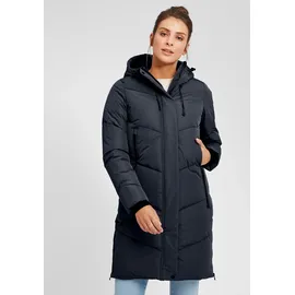 Oxmo OXJuna Damen Wintermantel Parka Mantel mit Kapuze Gummizug Reißverschlusstaschen Seiten-Reißverschlüsse Regular fit, - S