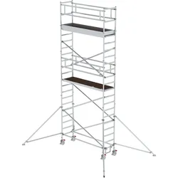 MUNK Aluminium-Rollgerüst mit Ausleger 2,45x0,75m Plattform 7,59m AH