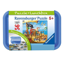 Ravensburger Puzzle 07534 Auf dem Piratenschiff 56T Puzzle + Lunchbox, 56 Puzzleteile bunt