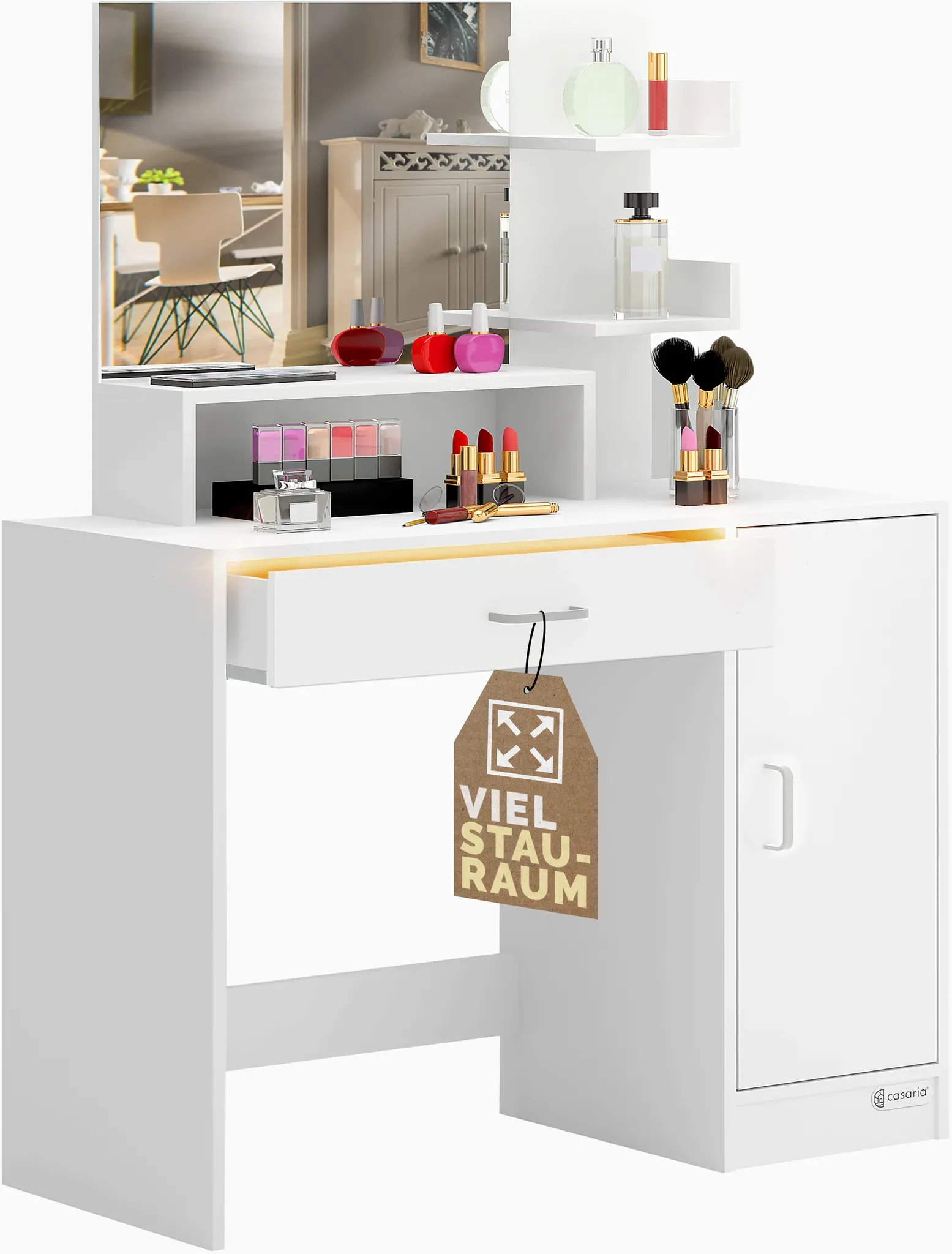 Dressing Table Jocelyn White 140x90x40cm