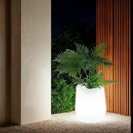 Tectake Luminous Courve Pot 38 x 44 cm Weiß