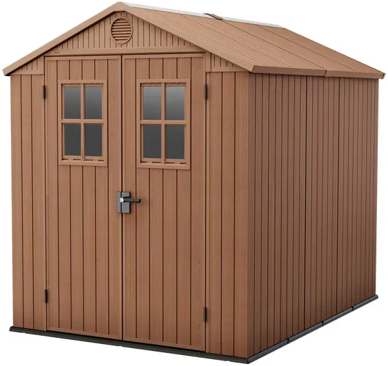 Keter Darwin braun - Gartenhaus - mit Frontfenstern - 190x244x221 cm
