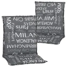 nyvi Sitzauflage 100 x 50 cm grau 2 St.