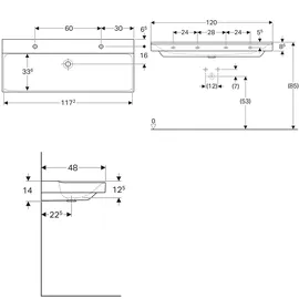 Geberit Xeno² Doppelwaschtisch 120 x 48 cm (500550011)
