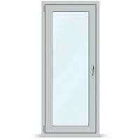 Balkontür Grau, ähnlich RAL 7001, Kunststoff, aluplast IDEAL 4000, 510x1760 mm, einteilig, nach Maß