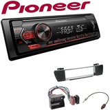 Pioneer 1-DIN Autoradio USB AUX Android Einbauset für BMW X3 2004-2010 schwarz