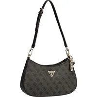 GUESS Noelle II Top Zipper Shoulder Bag Coal Logo