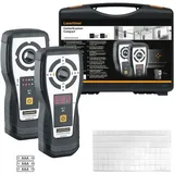LASERLINER Bohrführungsgerät CenterScanner Plus Sender + Empfänger, zur Ausrichtung des Bohrkanals bis 120cm, LED-Indikatoren, Metall / Spannungserkennung
