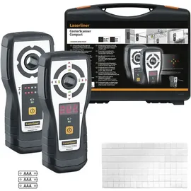 LASERLINER Bohrführungsgerät CenterScanner Plus Sender + Empfänger, zur Ausrichtung des Bohrkanals bis 120cm, LED-Indikatoren, Metall / Spannungserkennung
