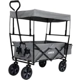 Arebos Bollerwagen 423316, faltbar, 70kg Traglast, 117 x 55 x 125cm (L/B/H), grau