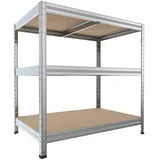 Schwerlastregal Biedrax 60 x 75 x 90 cm, Verzinkt, 3 Fachböden MDF, Fachlast 200 kg pro Fachboden