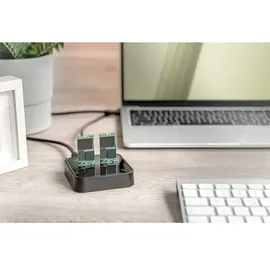 Digitus Dual M.2 NVMe SSD Docking Station mit Offline-Klonfunktion, USB-CTM