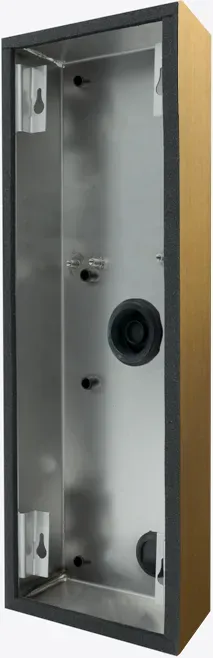 DoorBird D2101KV/D2102FV Fingerprint 50/D2102FV EKEY/D2101FV EKEY sLine/D2102FV EKEY sLine Aufputz Montagerückgehäuse Gold-Optik als PVD Beschichtung, Edelstahl, gebürstet