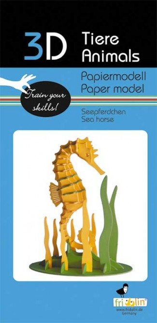 Fridolin 3D Papiermodell - Seepferdchen
