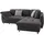 luma-home Ecksofa mit Schlaffunktion und Bettkasten 250x190 cm, Wellenfedern, Ottomane rechts, Mikrofaser Anthrazit, / 17005