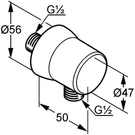 Kludi Sirena Wandanschlussbogen DN 15 Chrom