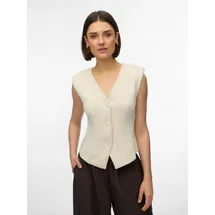 Vero Moda VMSCARLET SL Fitted Top Jersey Beige L