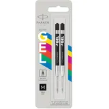 Parker Jotter Originals Nachfüllminen mit Geltinte | schwarze Geltinte Nachfüllungen | mittlere Schreibspitze mit (0,7 mm) | 2 Stück