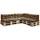 sunnypillow Palettenkissen 120 x 80 cm braun 7-tlg.