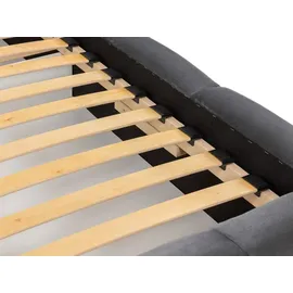 Mirjan24 Polsterbett Wizko, Doppelbett mit Bettkasten, Ehebett, Leistenlattenrost aus Holz (Farbe: Paros 01, Größe: 140x200 cm)