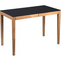 M2 Kollektion Schreibtisch Holz, braun, schwarz, B/H/T = 110x75x60cm