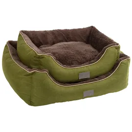 kerbl heimtier Kuschelbett Samuel, 50x40x15cm, - Grün-Grau - Einheitsgröße