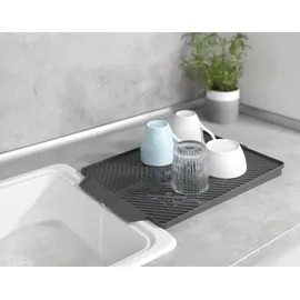 Wenko Abtropfmatte Linea 40 x 30 x 3 cm grau