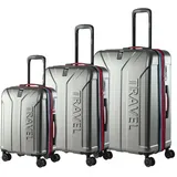 Hartschalenkofferset Premium 3er-Set silber-grau metallic anthrazit