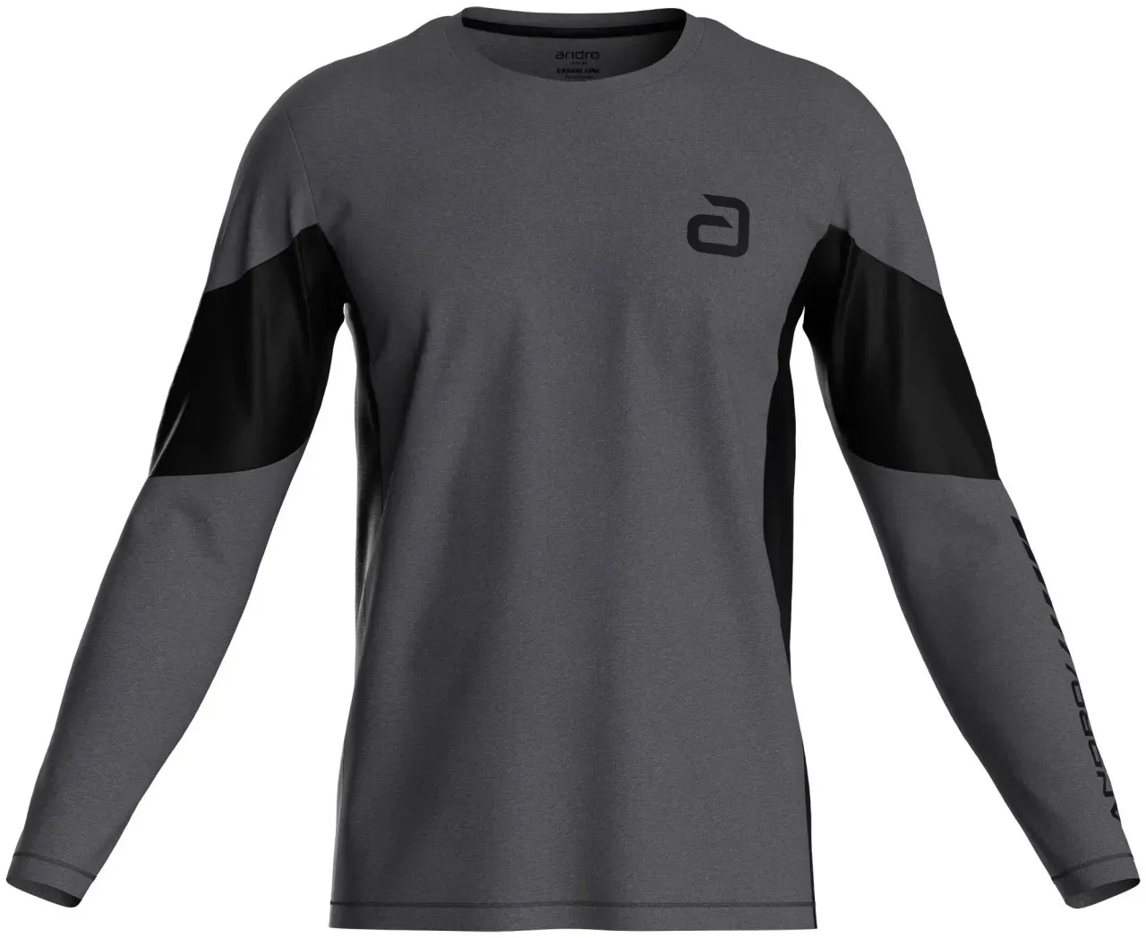 andro Longsleeve Ivers grau/schwarz XXS - XXS