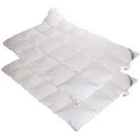 Betten Hofmann 4-Jahreszeitenbett 2 Stück Betten Hofmann Belladream Daunendecken + Außensteg 4x6 135x200, Füllung: 100% Daunen, Bezug: 100% Baumwolle, im Set günstiger, hergestellt in Deutschland, allergikerfreundlich weiß