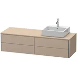 Duravit „XSquare“ Waschtischunterbau wandhängend 160,0 x 54,8 cm, in Leinen