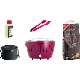 Lotusgrill S Small Kompakt Starter-Set Pflaumenlila