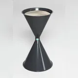 Proregal Klassischer Standascher für Innen- Außenbereich HxBxT 73 x 40 x 40 cm Stahlblech Graphit