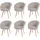 MCW Esszimmerstuhl Vaasa T633 Textil creme/grau 6er Set