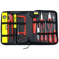 FAMEX 190-50 Werkzeugtasche mit Werkzeug Set - Werkzeugsatz für DIY und Reparaturarbeiten