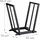 Relaxdays Kaminholzregal Metall 62 x 35 x 55,5 cm Schwarz