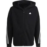 adidas Future Icons 3-Streifen Kapuzenjacke Black / White 128