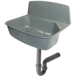 Kunststoff-Universal-Ausgussbecken-Sortiment `Greta` mit Siphon DN50