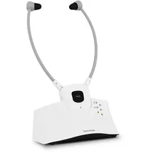 TechniSat STEREOMAN ISI 3 | kabelloser Stereo-Funkkopfhörer inkl. Dockingstation, weiß