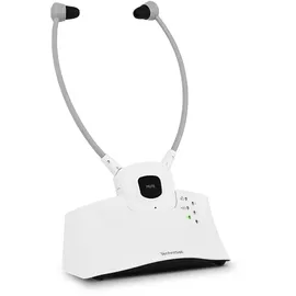 TechniSat STEREOMAN ISI 3 | kabelloser Stereo-Funkkopfhörer inkl. Dockingstation, weiß