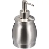 Relaxdays Seifenspender, 390 ml, Edelstahl, nachfüllbar, Seife, Duschgel, Badezimmer, Küche, Handseifenspender, Silber