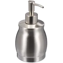 Relaxdays Seifenspender, 390 ml, Edelstahl, nachfüllbar, Seife, Duschgel, Badezimmer, Küche, Handseifenspender, Silber