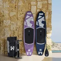 HOME DELUXE - Stand up Paddle MOANA - Farbe: Lila, Länge: 305 cm, Breite 81 cm - inkl. Paddel, Reparatur Kit, Transporttasche, Luftpumpe und Sitzb...