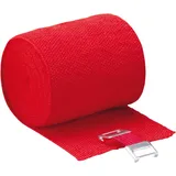 HÖGA Lastic-Color, rot, 6 cm x 5 m gedehnt, dauerelastische Idealbinde, 1er Pack (1 x 0.036 kg)