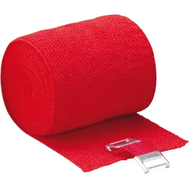 HÖGA Lastic-Color, rot, 6 cm x 5 m gedehnt, dauerelastische Idealbinde, 1er Pack (1 x 0.036 kg)