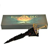 haobook Elden Ring Maliketh's Black Blade 11,8 Zoll/30 cm Metall-Sammelschwert mit Display-Ständer Geschenkbox Spielthema Schreibtischdekoration Gamer