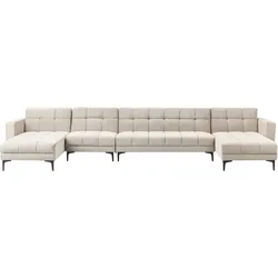 U-förmiges Sofa ALNES Beige Symmetrisch